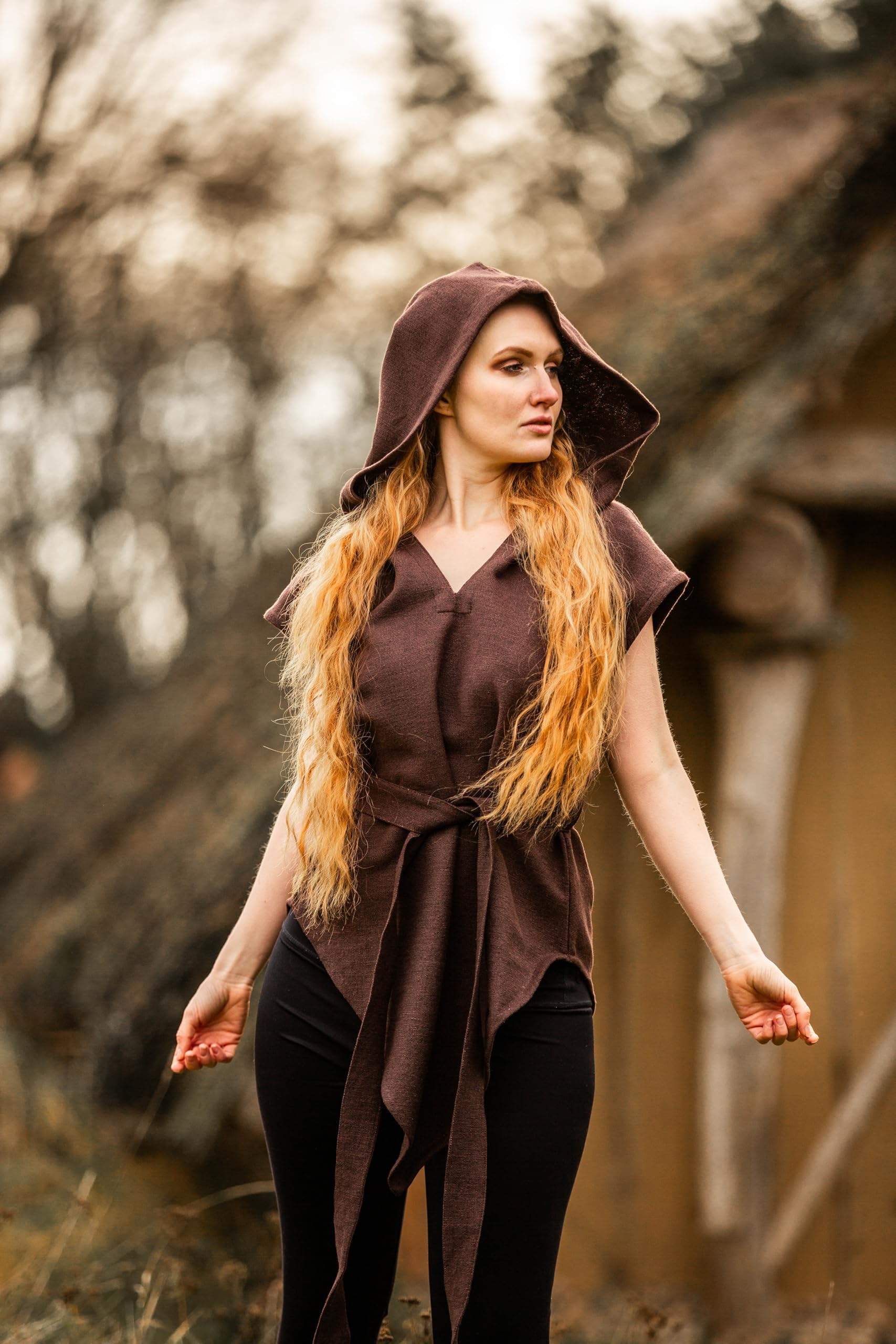 Leonardo Carbone® Waldläufer Tunika Aldon Unisex - Mittelalter Kleidung Herren & Damen, Mittelalter Hemd, Freizeithemden Kurzarm, Karneval Kostüm, LARP Kleidung - 100% Baumwolle
