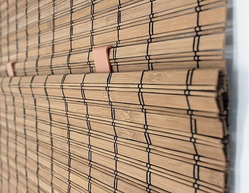 Miniatura 3 de Seta Direct, Persiana enrollable de listones de bambú sin cordón, 95 pulgadas de ancho por 72 pulgadas de largo