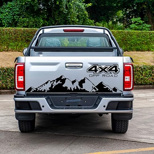 Miniatura 3 de Adhesivo adhesivo para puerta trasera de camión, 4 x 4, diseño gráfico de montañas para camioneta, accesorios de decoración exterior todoterreno, 59