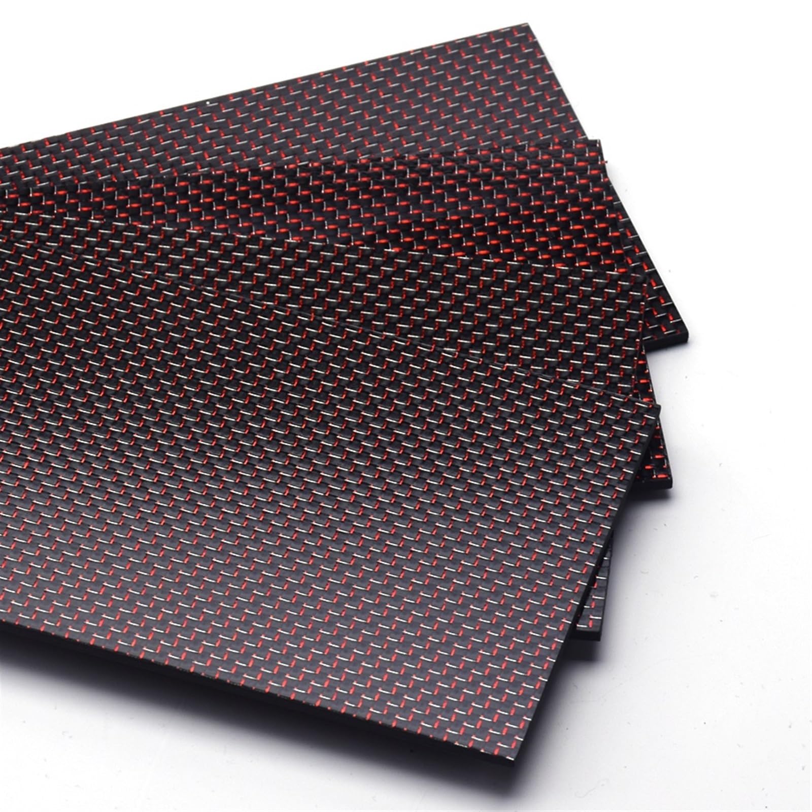 1pcs 195x240 mm 3k Full Carbon Fiber Board Red and Silver Brushed Woven Smooth Frosted Carbon Fiber Panel 0.5mm 1mm 1.5mm 2mm 3mm 4mm 3k Carbon Fiber(195x240x4.0mm Matte)