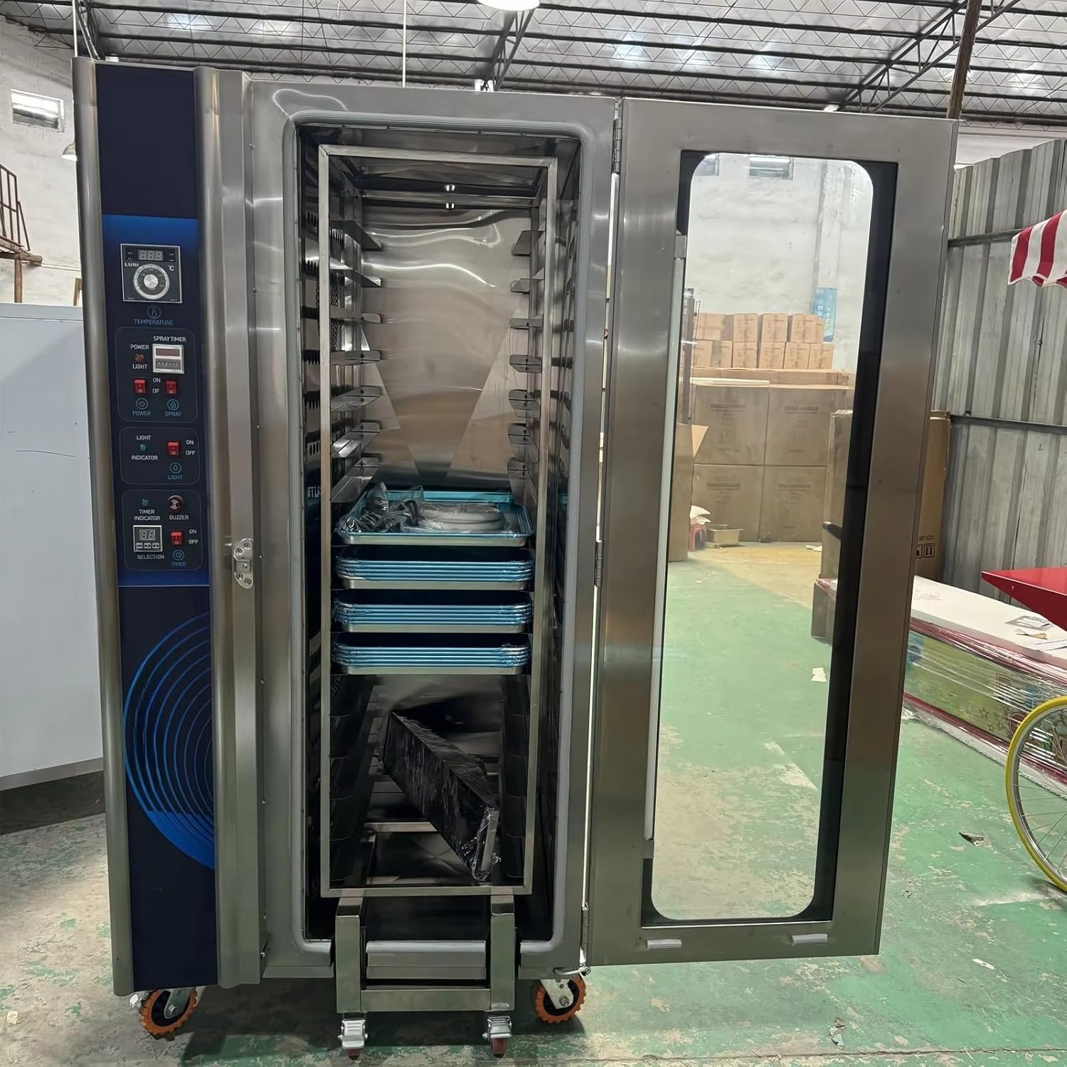 Commercial Gas Convection Oven, Bakery Baking Equipment, Stainless Steel Kitchen Unit, Convection Baking Machine With Efficient Heat Circulation System, Restaurants and Catering Kitchens