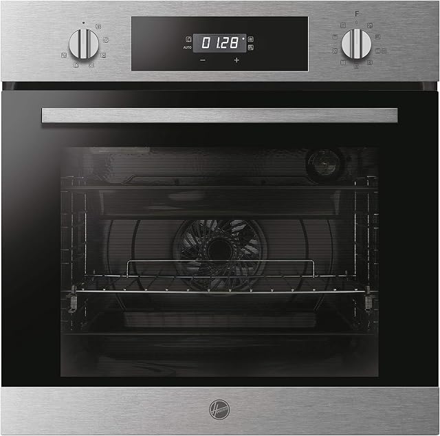 Hoover H-Oven 300 HOC3BF5558IN Built-In Electric Single Oven, Pyrolytic Self Cleaning, Stainless Steel 60cm