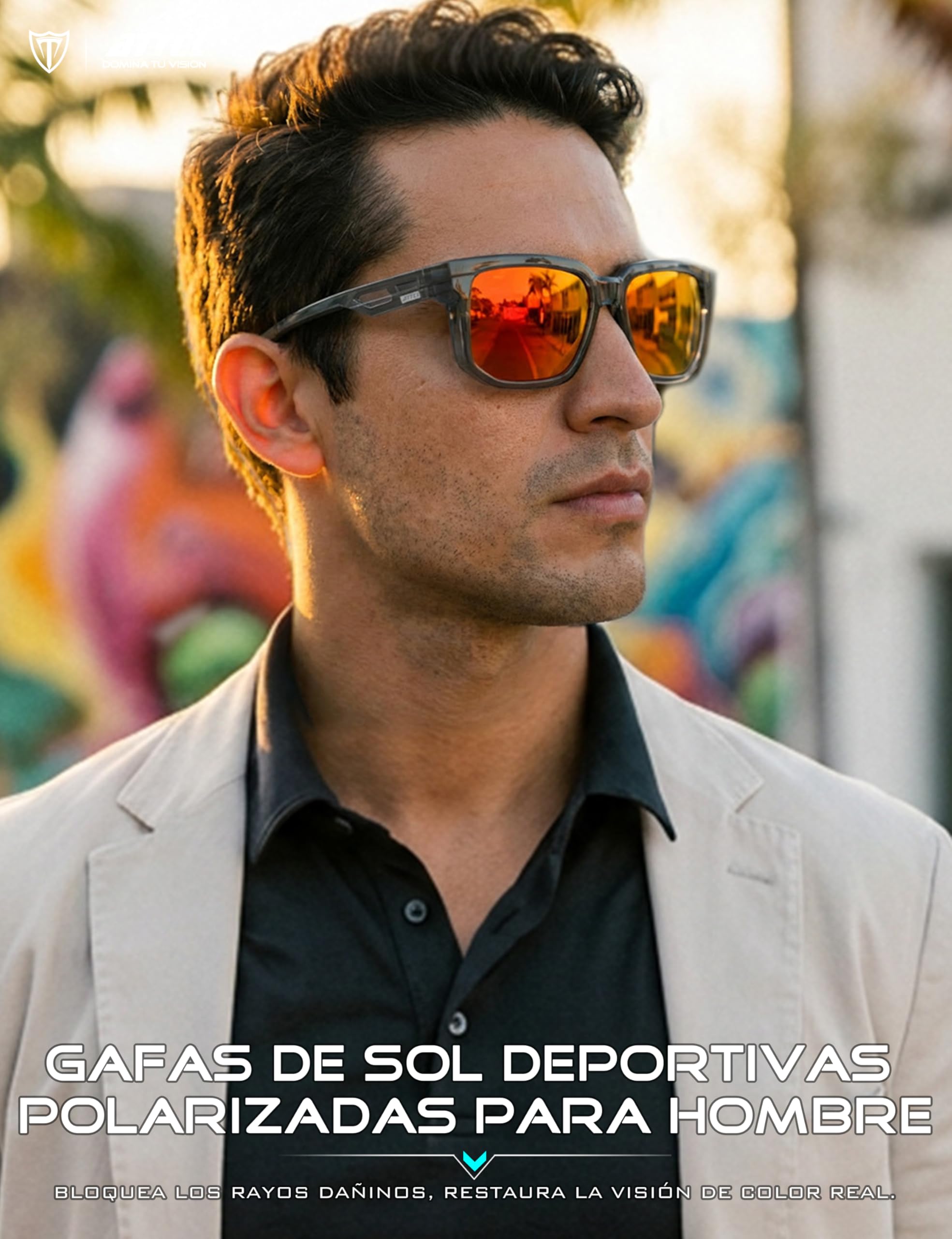ATTCL Lentes de sol polarizados para pesca: lentes de policarbonato TR90 irrompibles, ligeros, protección UV400, segura para conducir, golf y deportes