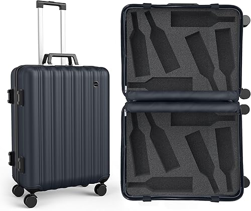 boldworks Maleta de vino para aviones 12 botellas de vino con cerradura aprobada por la TSA e insertos extraíbles para llevar licor de vino alcohol disponible en Yaxa Venezuela