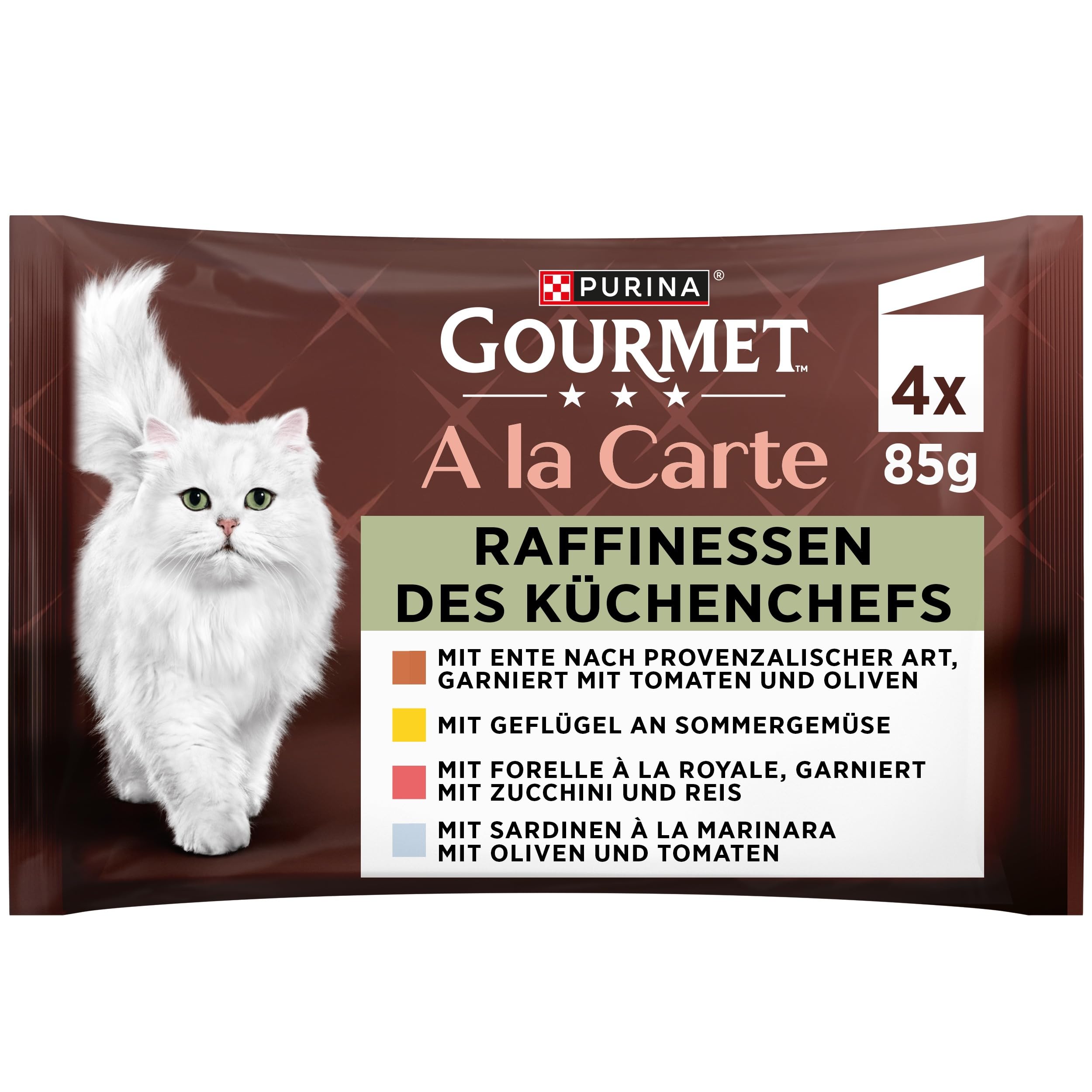 Gourmet A la Carte cibo per gatti bagnato, mix di varietà, confezione da 12 (12 x 4 bustine da 85 g)