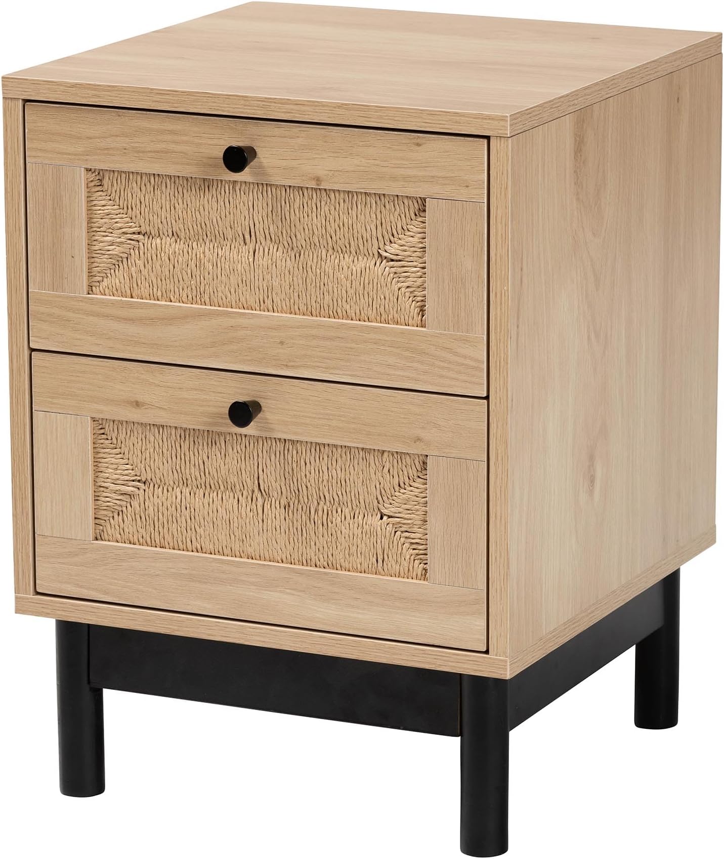 Cherelle Storage & Organization, 2-Drawer, Light Brown/Black