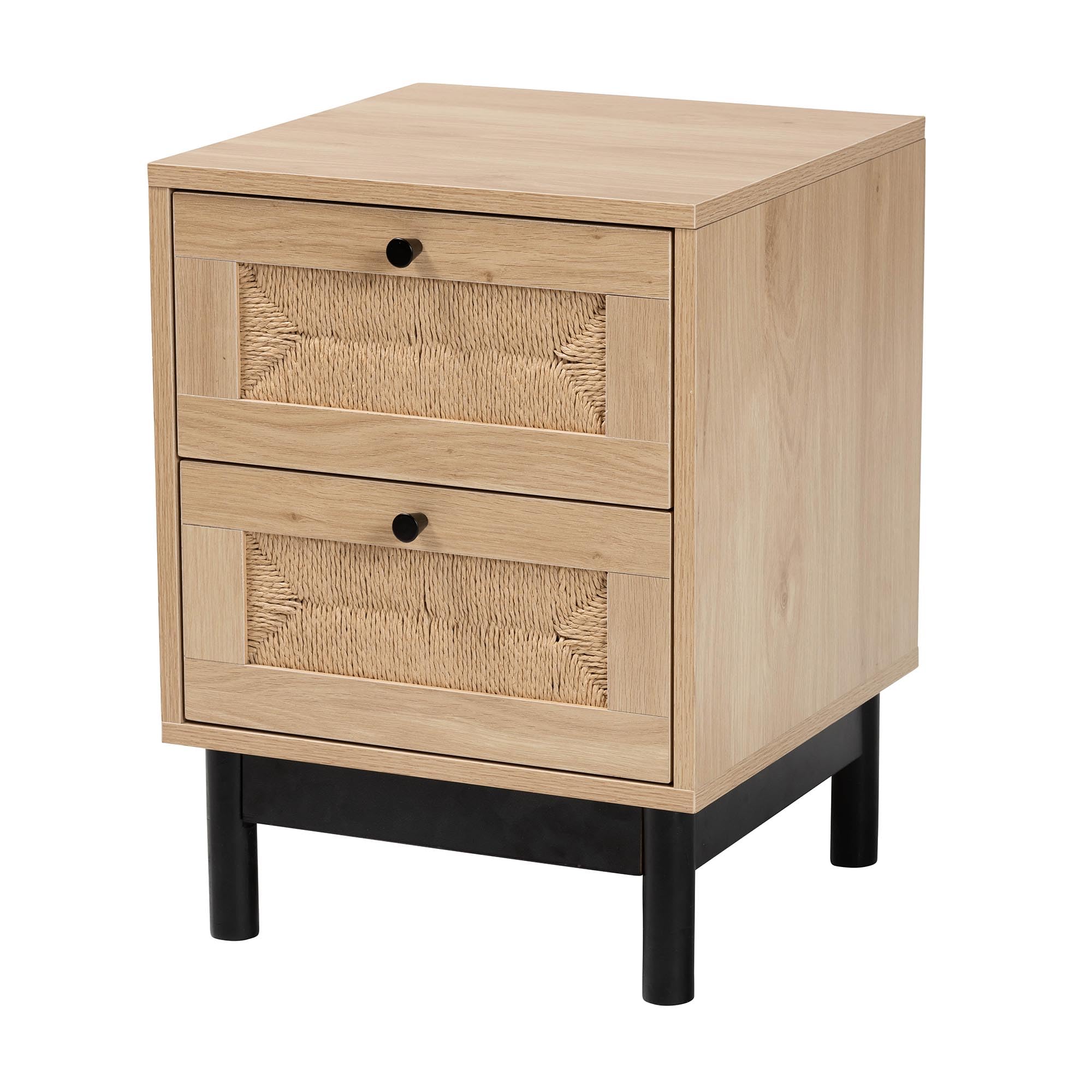 Cherelle Storage & Organization, 2-Drawer, Light Brown/Black