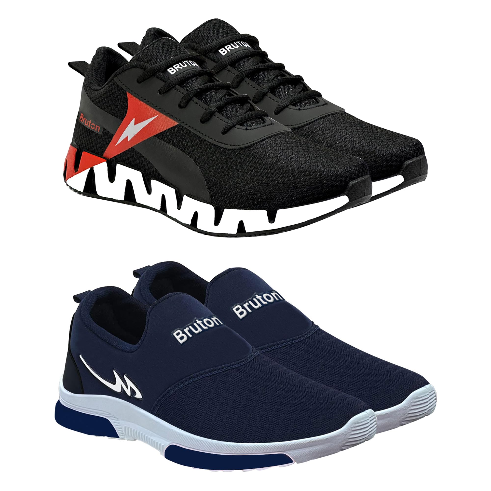 BRUTON Running Sport Shoes | Casual Shoes | Sneakers | Yoga Shoes for Men (Pack of 2, Size -9) (B0CCNR4XHZ) Amazon Price History, Amazon Price Tracker