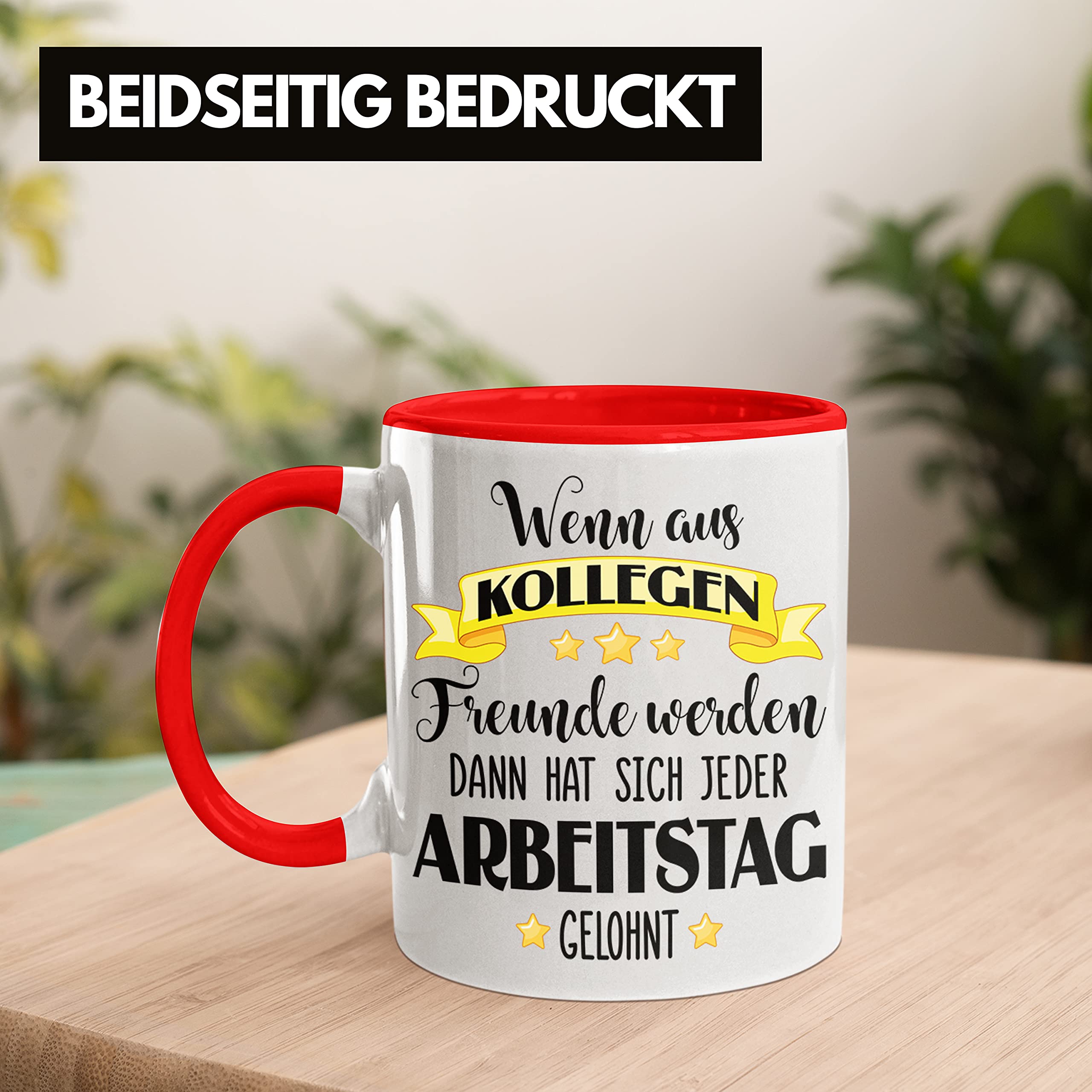 Trendation Jobwechsel Tasse – Lustiges Abschiedsgeschenk Für Kollegen (Rosa)