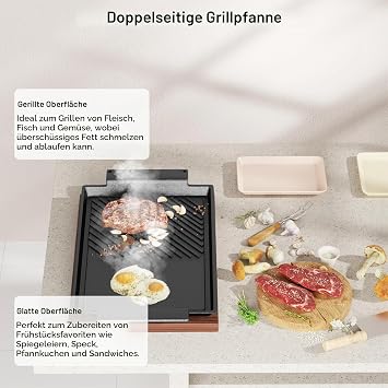 Grillplatte aus Gusseisen