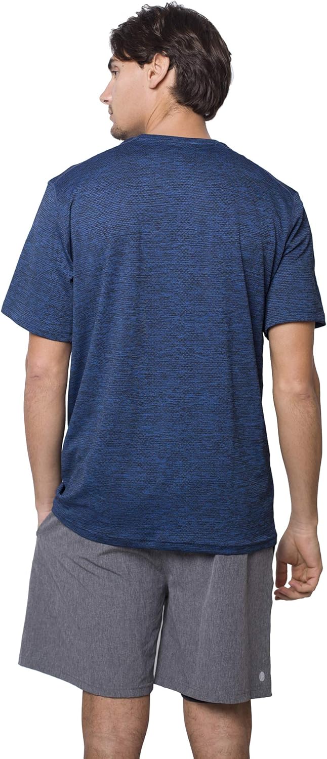 GEEK LIGHTING 3 Pack Men's Athletic Workout Shirts Sports Short Sleeve Tee Running Fishing T-Shirt