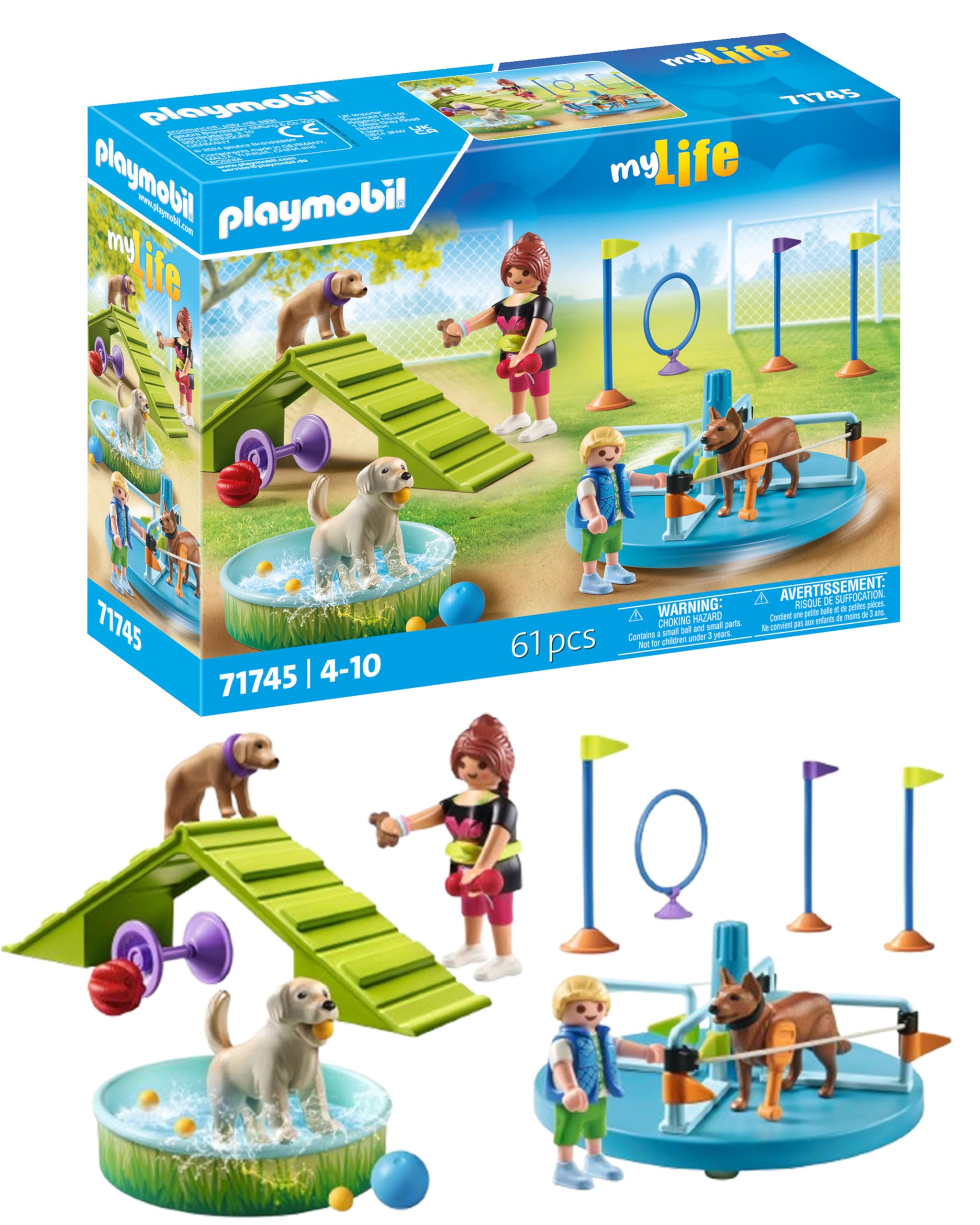 Playmobil | My Life | Dog Playground | Dog Toy for Kids | Dog Figures Set | Toy for Children Aged 4 and Over | 71745