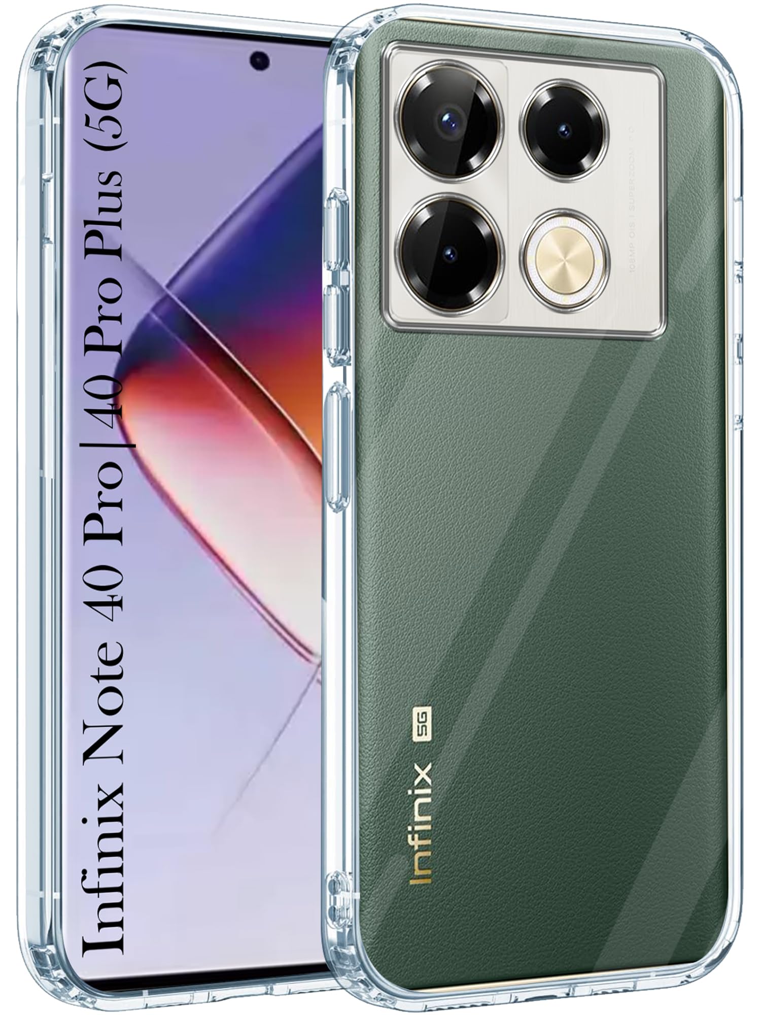 Jkobi Back Cover for Infinix Note 40 Pro 5G | Infinix Note 40 Pro Plus (Silicone Clear Shockproof Case with Camera Protection | Soft and Flexible | Transparent) (B0D3SZRX7P) Amazon Price History, Amazon Price Tracker