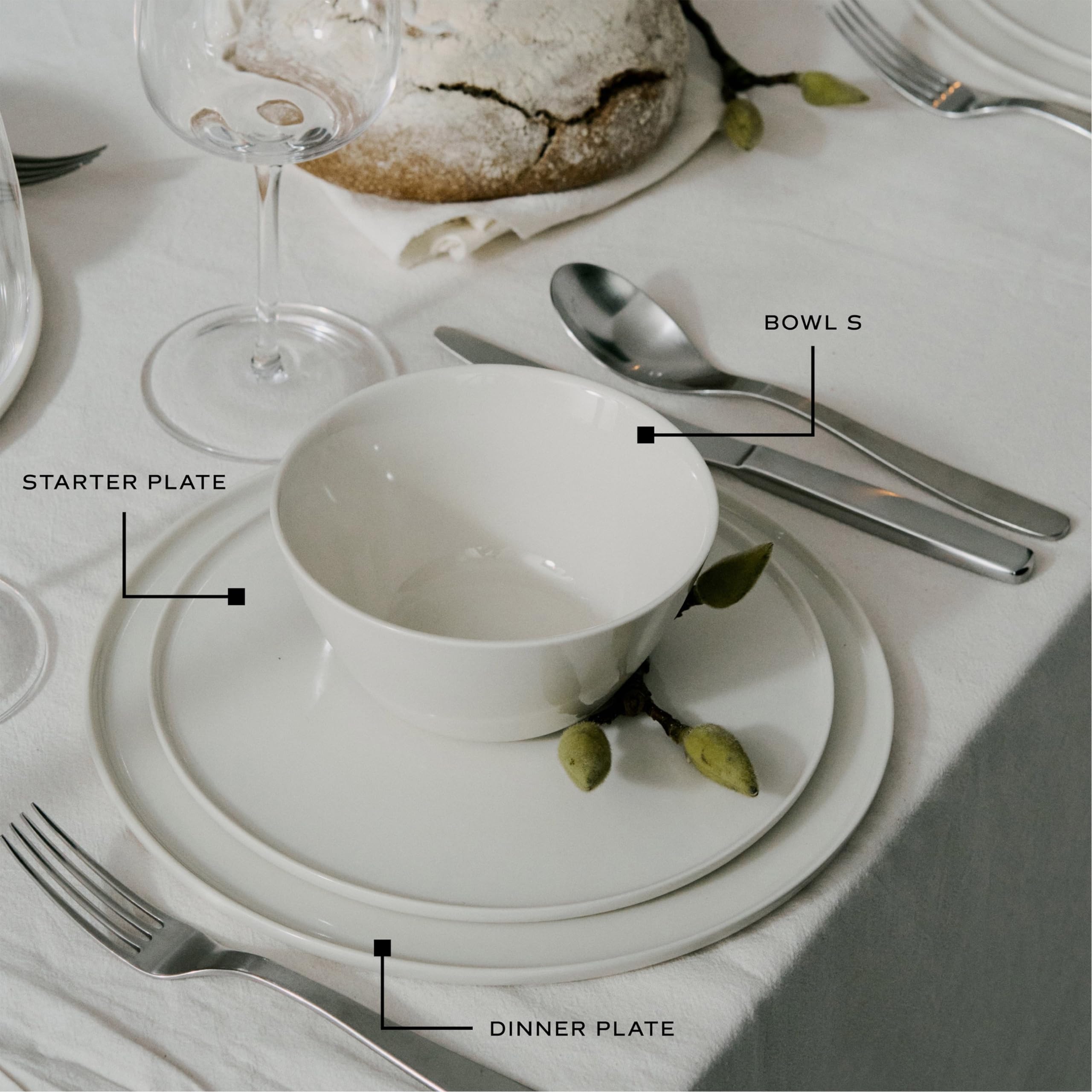 Serax Dinnerware Set for 4 | Cena by Vincent Van Duysen | 4 Small