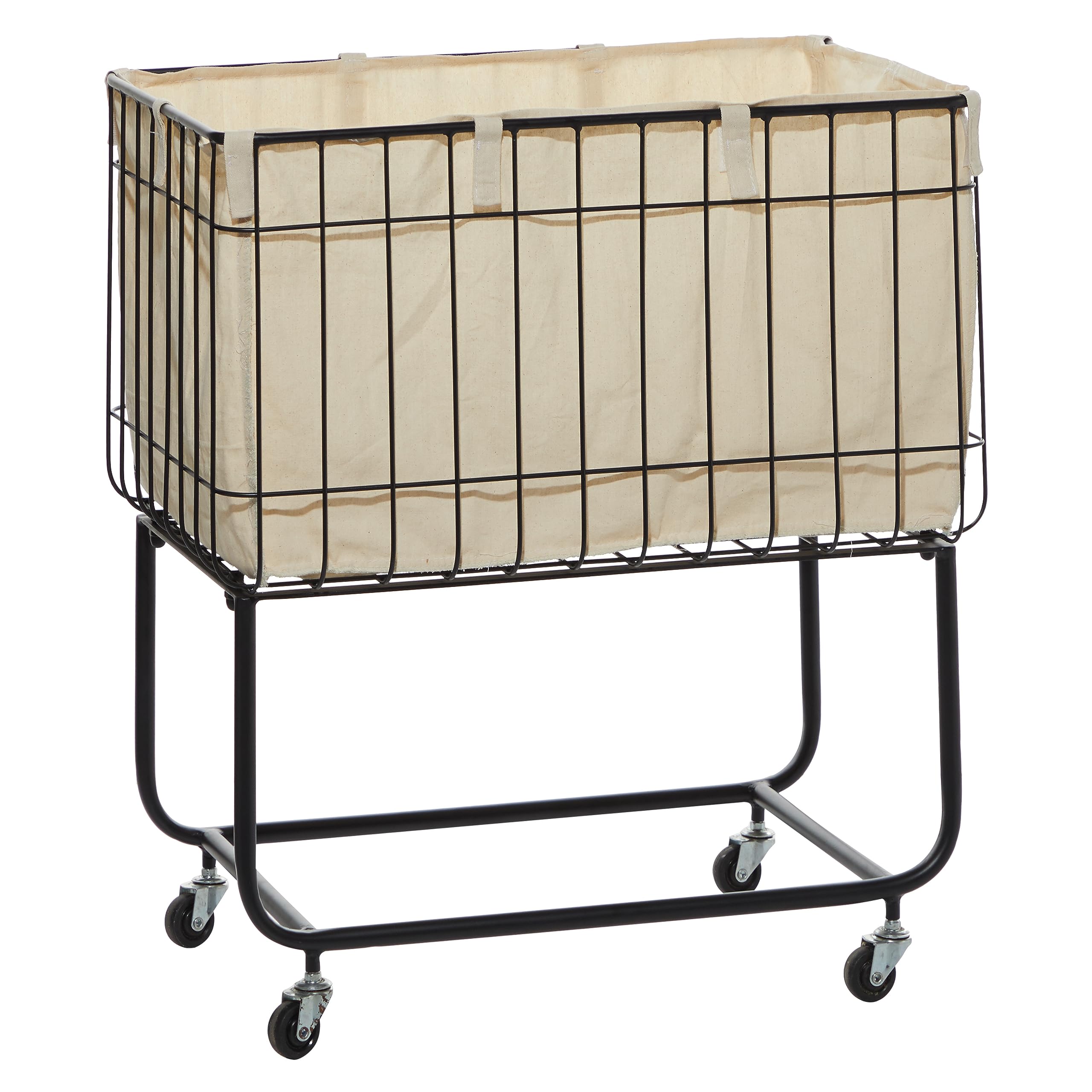 Deco 79 Metal Rectangle Storage Cart with Wheels