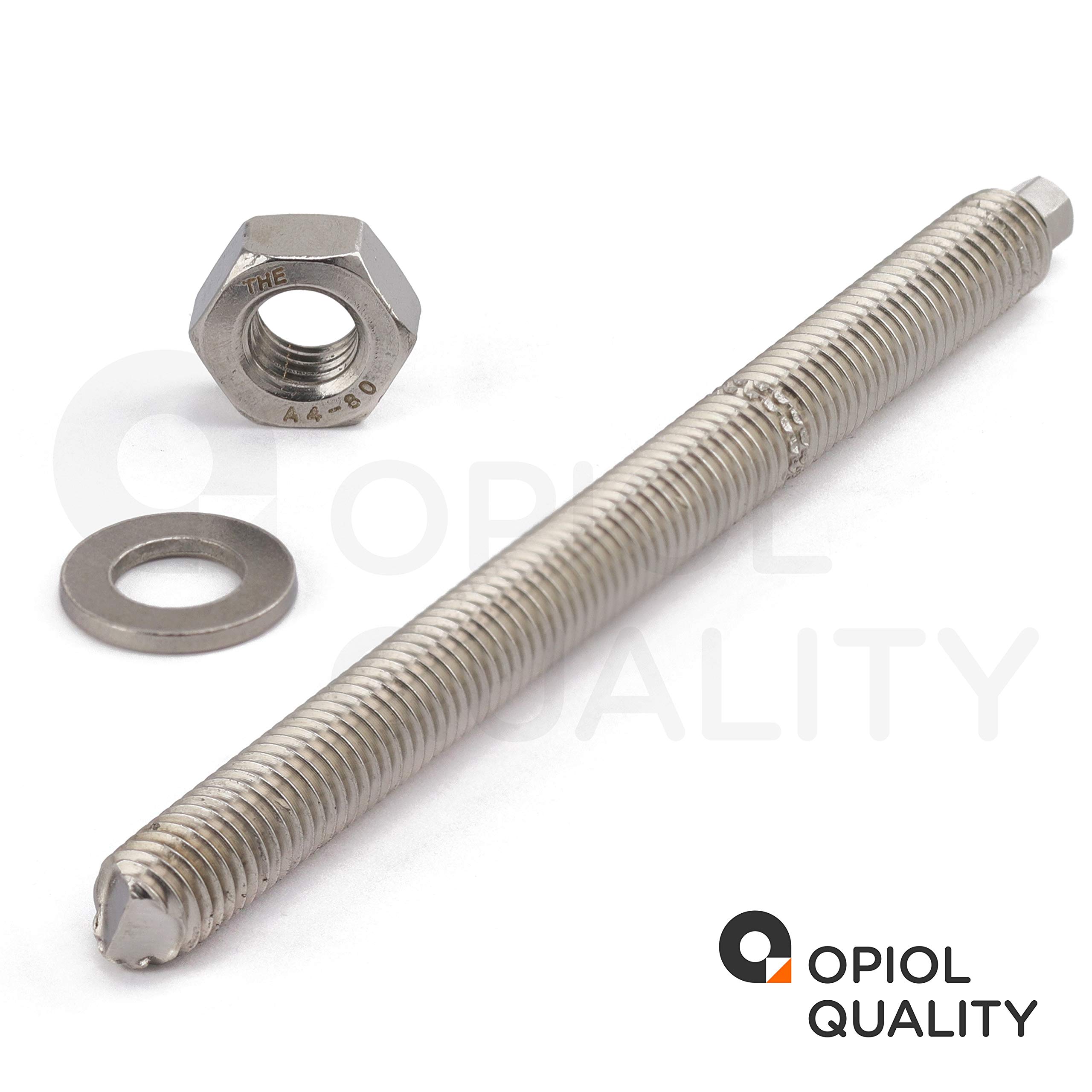 Ankerstangen M8x110 mm aus Edelstahl A4 V4A (20 Stück) Gewindestangen Dübel Verbundanker Verbundankerstange Bolzenanker Schwerlastanker