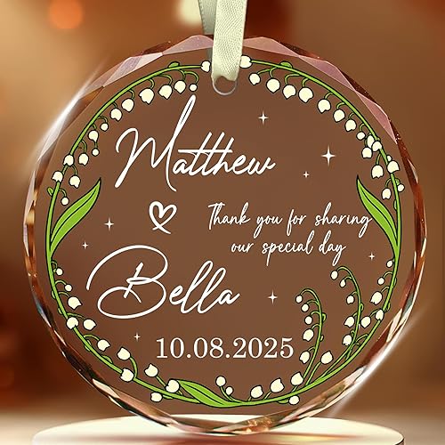 Miniatura 12 de Regalos de Navidad 50 aniversario de boda 2025 – Adorno de feliz 50 aniversario para pareja – 50 años como señor señora para abuela, abuelo, esposa,