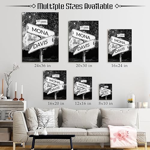 Miniatura 18 de Hetano Lienzo personalizado para pared, diseño único para el día de San Valentín, aniversario, boda, regalo de cumpleaños para parejas, marido