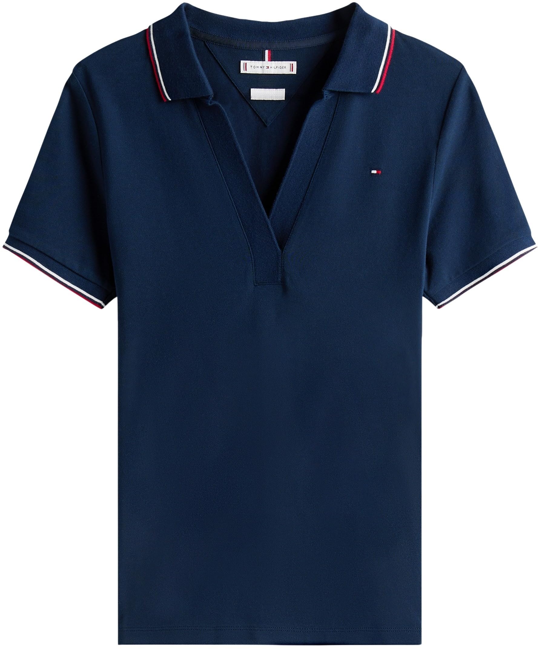 Tommy Hilfiger Polo Manches Courtes Femme 1985 Slim Pique Slim Fit