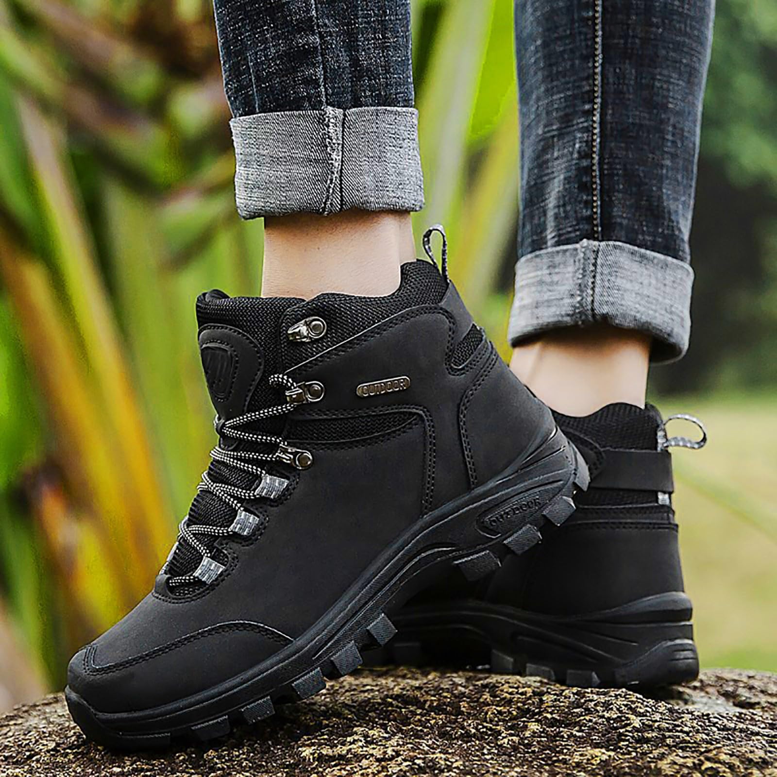 Stiefel Herren Wasserdicht Leicht Wanderstiefel Leder Atmungsaktive
