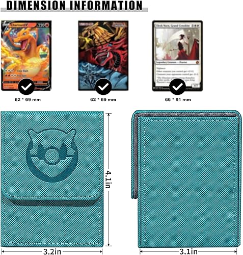 Miniatura 2 de Caja de cartas coleccionables para Commander Deck Box con 2 divisores, caja de almacenamiento de tarjetas para más de 100 tarjetas de una sola