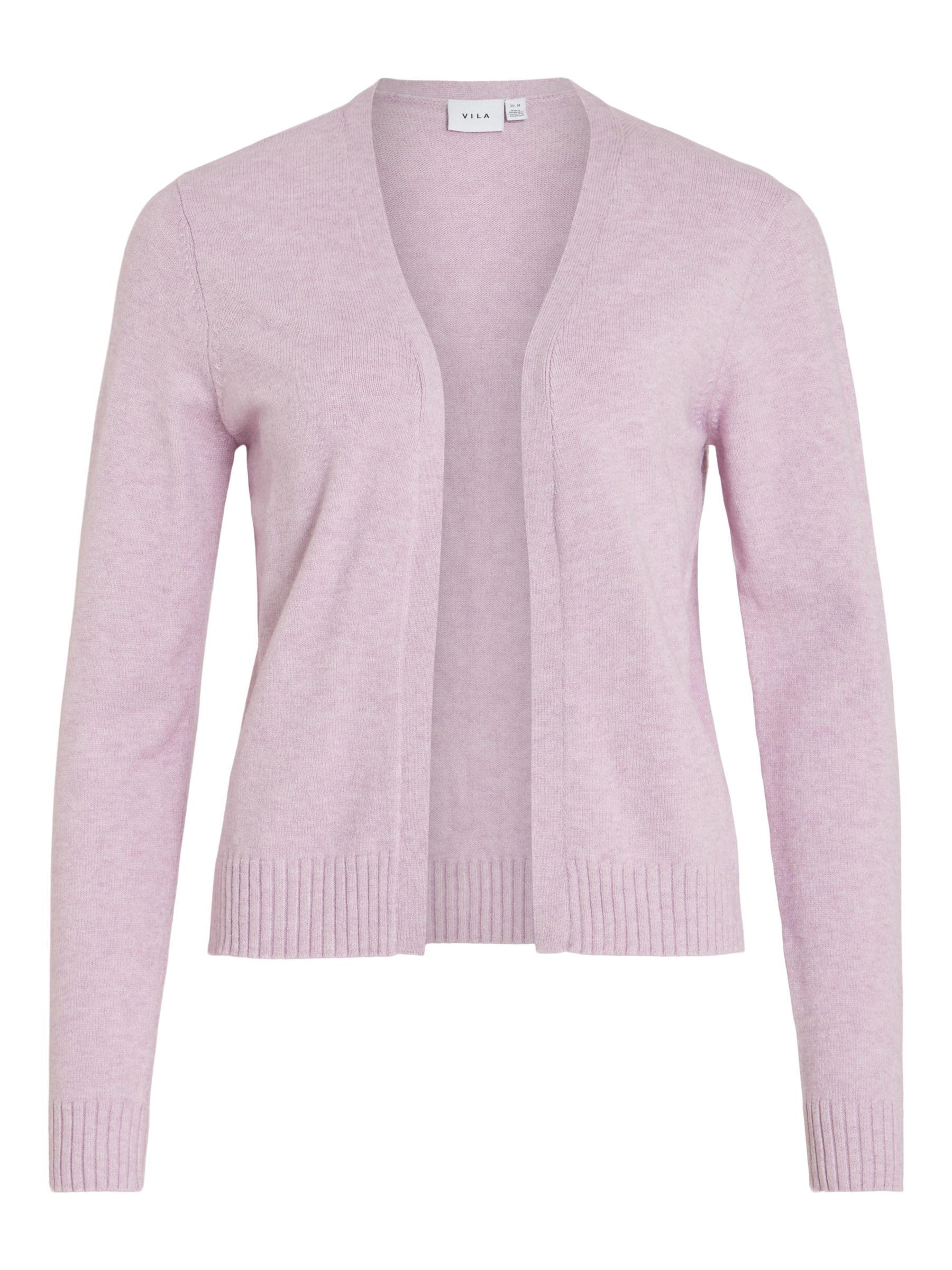 Vila Women's Viril Short L/S Knit Cardigan Noos Cardigan, Winsome Orchid, L