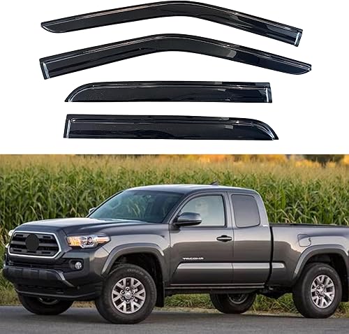 Miniatura 144 de KPY Moldura deflectora de viento con protección contra la lluvia compatible con Mazda 6 Sedan 2004-2013, 4 unidades, para ventana lateral