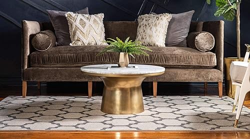 Vista 324 de Unique Loom Trellis Collection - Alfombra estilo marroquí de enrejado gris oscuro (8' 0 pies x 11' 0 pies)