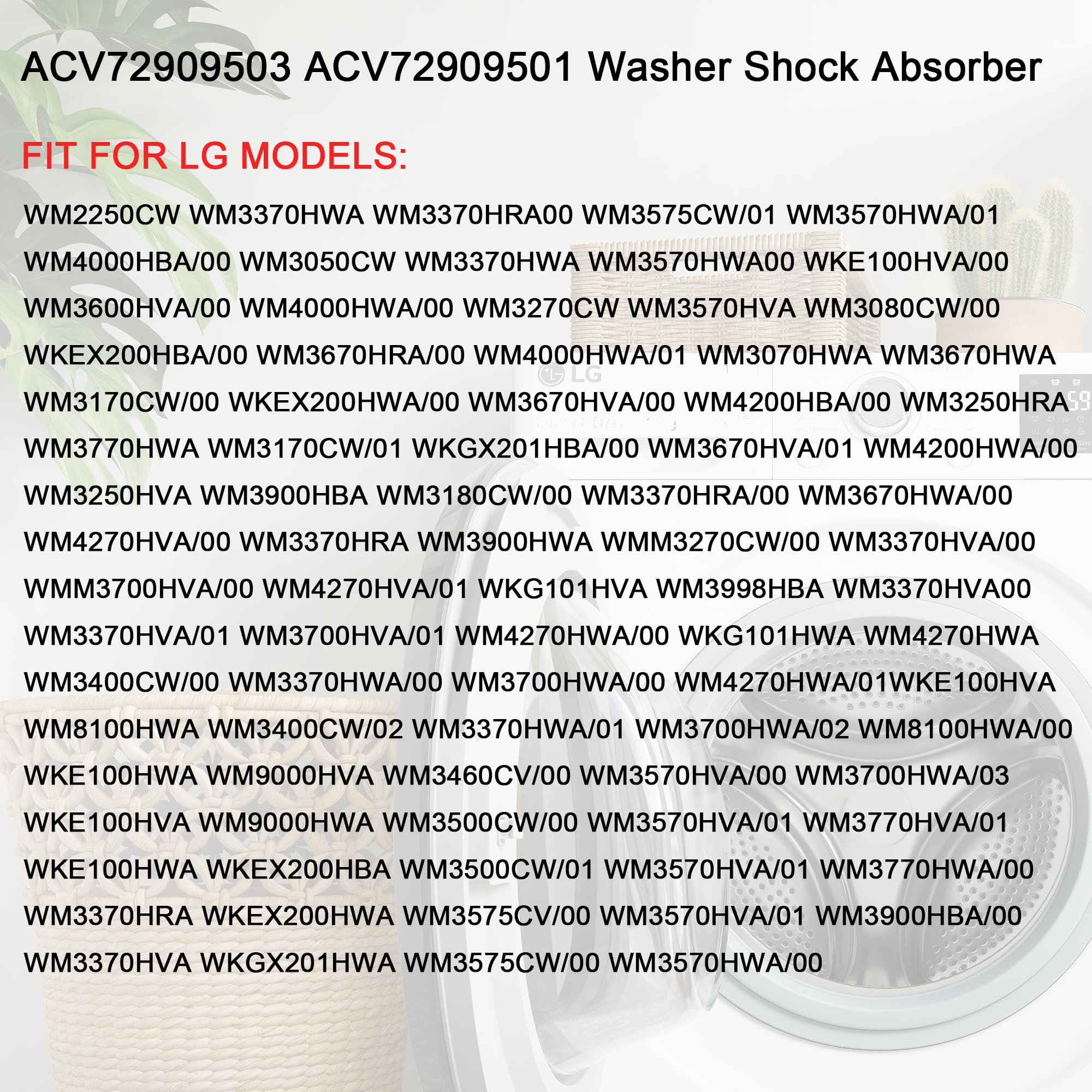 ACV72909503 ACV72909501 Washer Shock Absorber Fit for LG Kenmore Elite — Amazon image 5