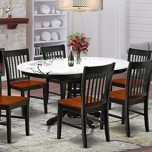 Miniatura 9 de Mantel ovalado ajustable para patio, de poliéster elástico con música musical, letras de jazz de rock con estampado de bajo, se adapta a mesas