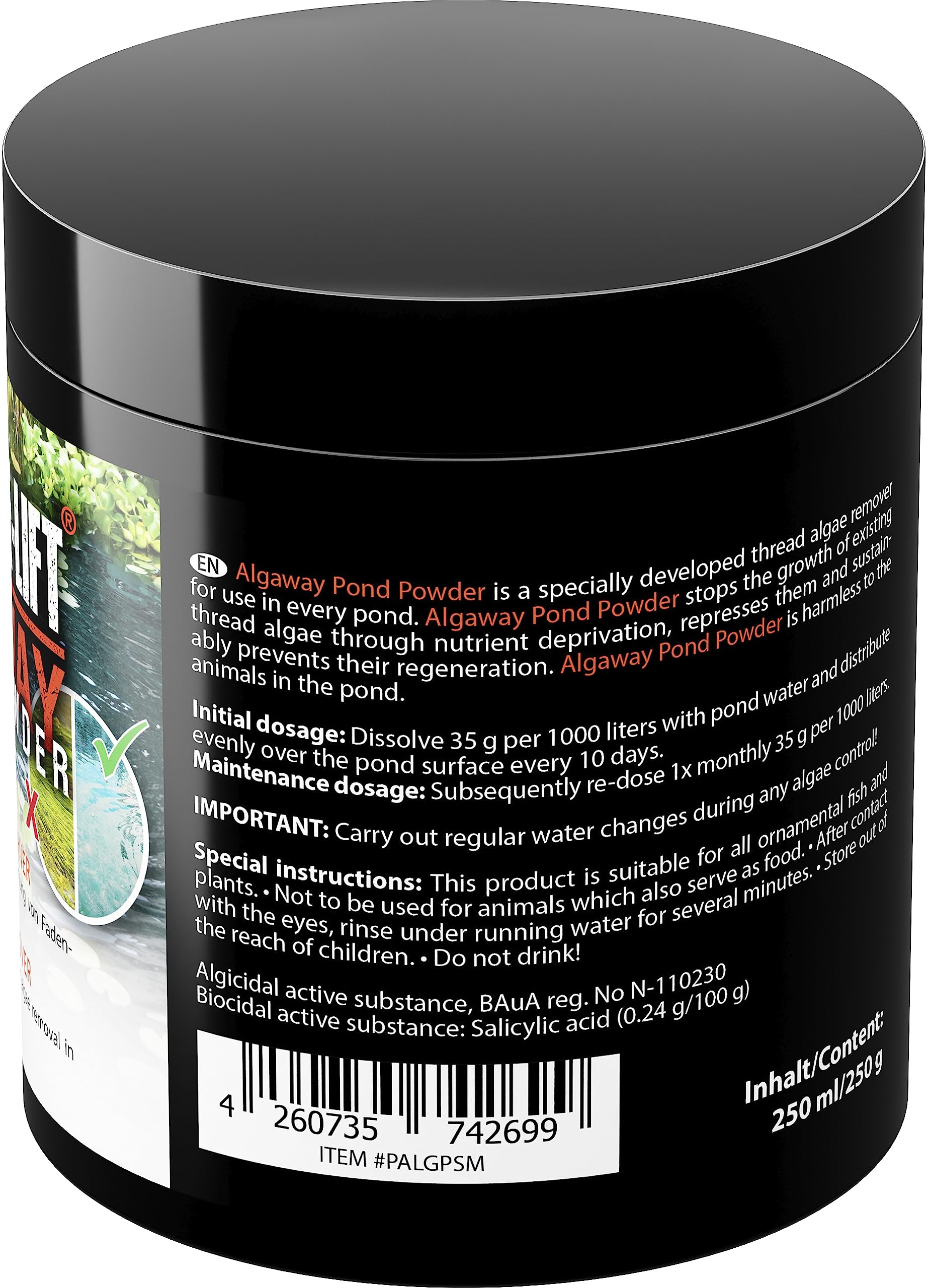 Thread Algae Remover for Ponds, ARKA AlgAway Powder 250 g, eco-friendly algae control for garden ponds, prevents regrowth - Image 3