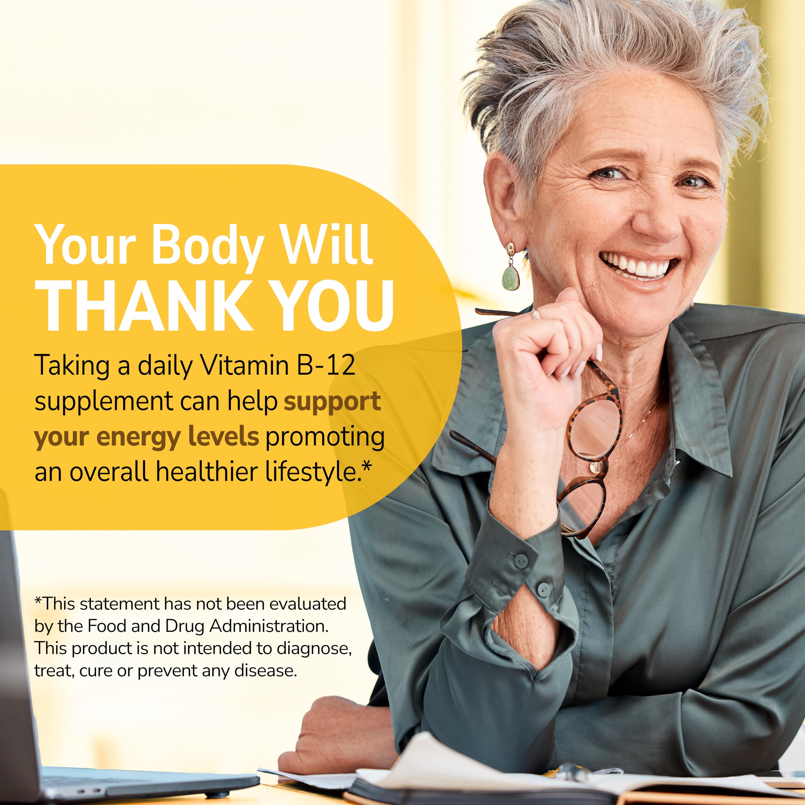 21st Century B-12 2500mcg Sublingual Tablets, High Potency, 110 Count — Amazon image 4