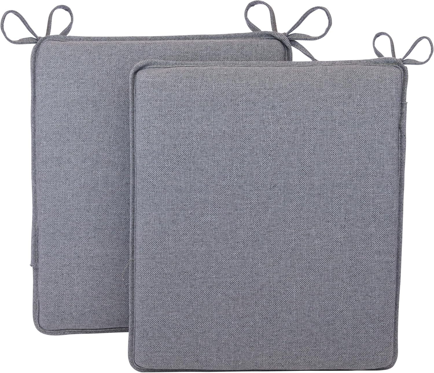 klear vu porch rocking chair cushion set for indoor and outdoor use, assembled in the usa, easy to clean stylish seat and back pads with fabric ties, 20" x 17" x 2", solid gray