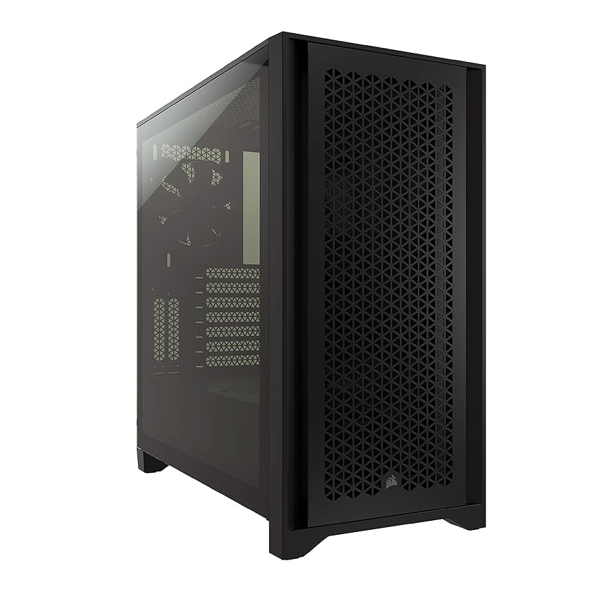 Immagine del prodotto Corsair 4000D Airflow Case ATX Mid-Tower con Vetro Temperato, Pannello Anteriore a Flusso d'aria Elevato, Laterale , Ampio Spazio Interno, Due 120 mm Ventole Incluse, Nero