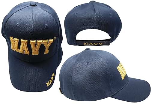 AES U.S. Navy Blue and Gold Letters Ball Cap Baseball