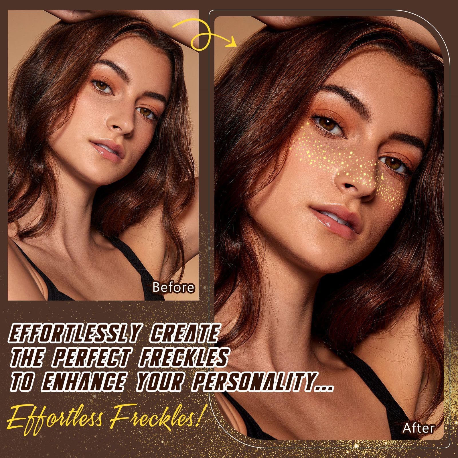 AmiCera Glitter Freckles Face Tattoo - Image 2