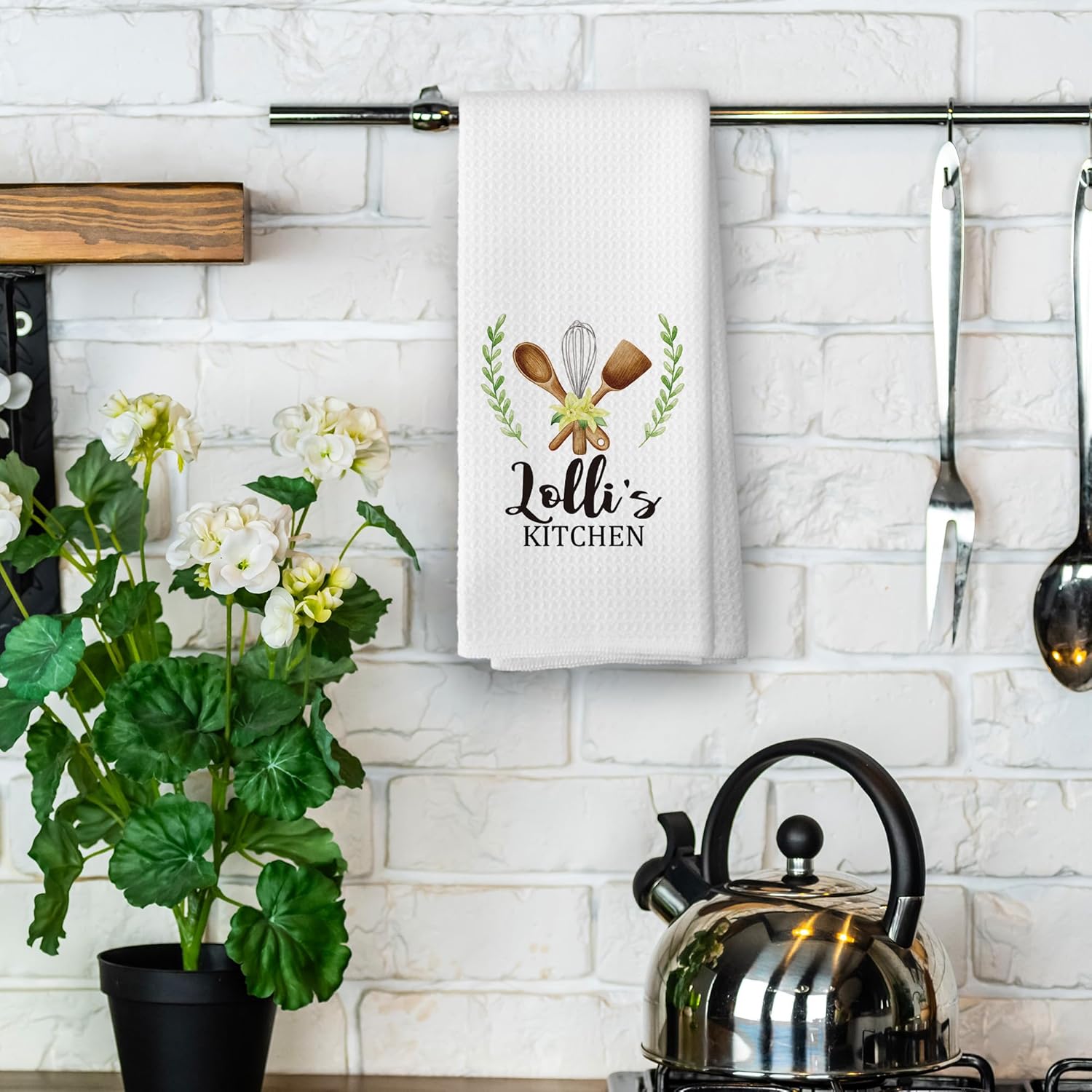 Lolli Gifts Kitchen Towels - Gifts for Grandma Lolli Dish Towels, Rustic Grandma Mothers Day Birthday Decorative Absorbent Dishcloths Hand Towel for Kitchen Decor 16x24 Inches - Image 4
