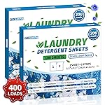 FIXSMITH Laundry Detergent Sheets - 400 Loads (200 Sheets) Fresh Linen Scent - Hypoallergenic,Eco Friendly Laundry Detergent Strips Ultra-Concentrated Travel Detergent Sheets.Plastic-Free,Liquidless.