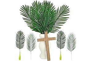 11 Pcs Artificial Palm Sunday Leaves with Crosses Palm Sunday