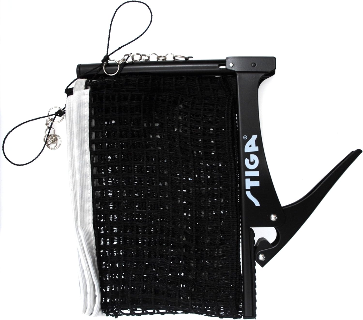 STIGA Premium Clipper 72” Regulation Table Tennis Net and Post Set with Easy Set Up and Spring Activated Clip, Black & white : Table Tennis Nets : Sports & Outdoors