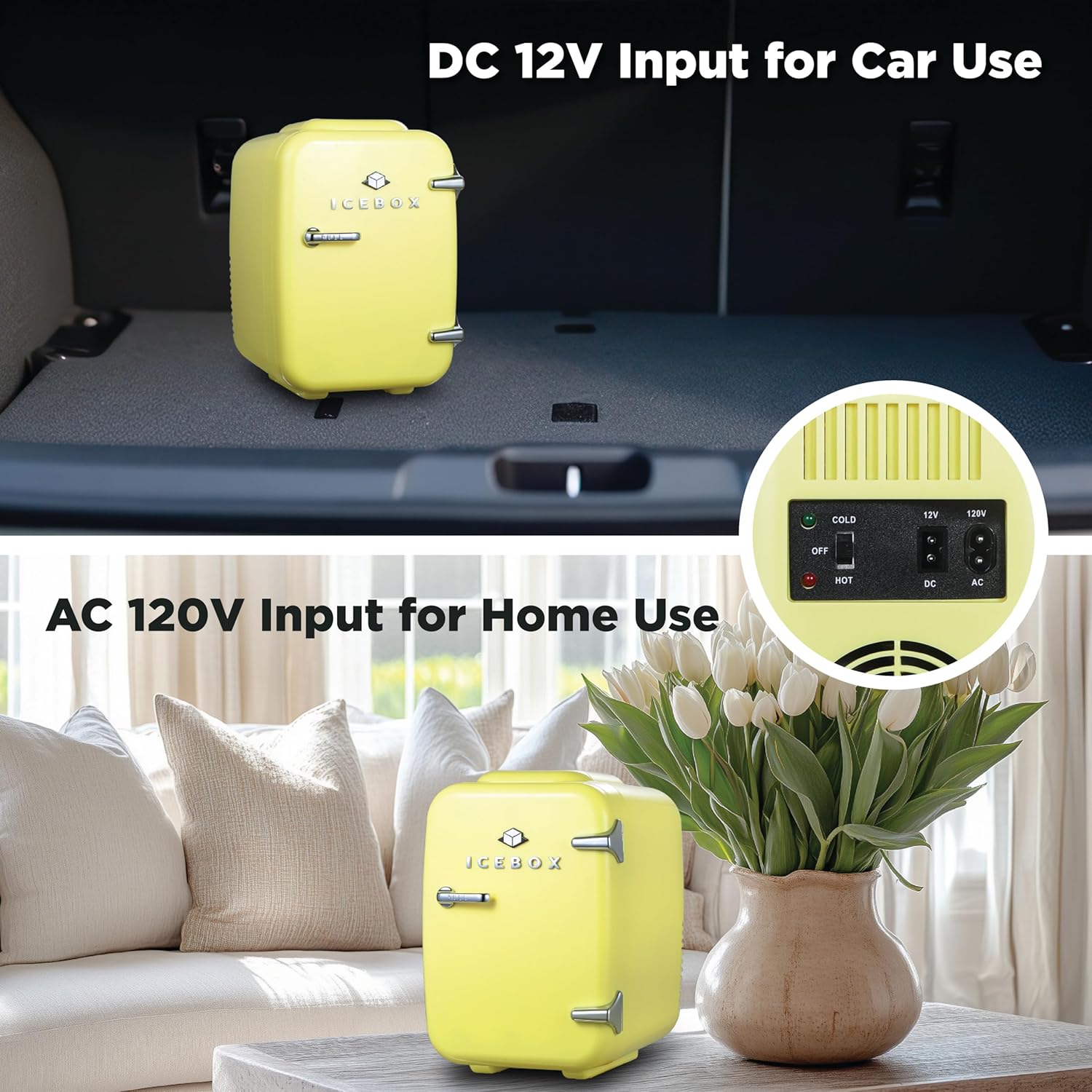Sun Yellow Mini Fridge