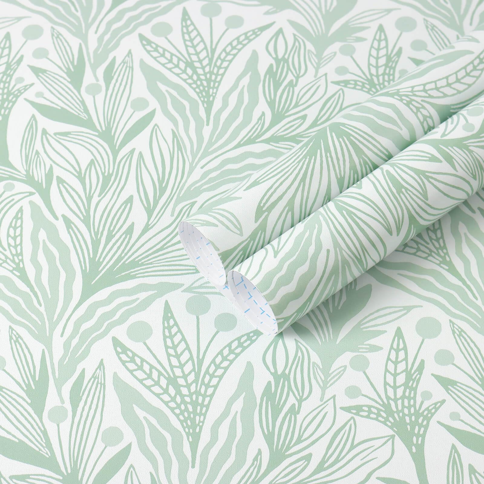 Papier peint Boho Vert 43,9 x 998,2 cm pour décoration murale