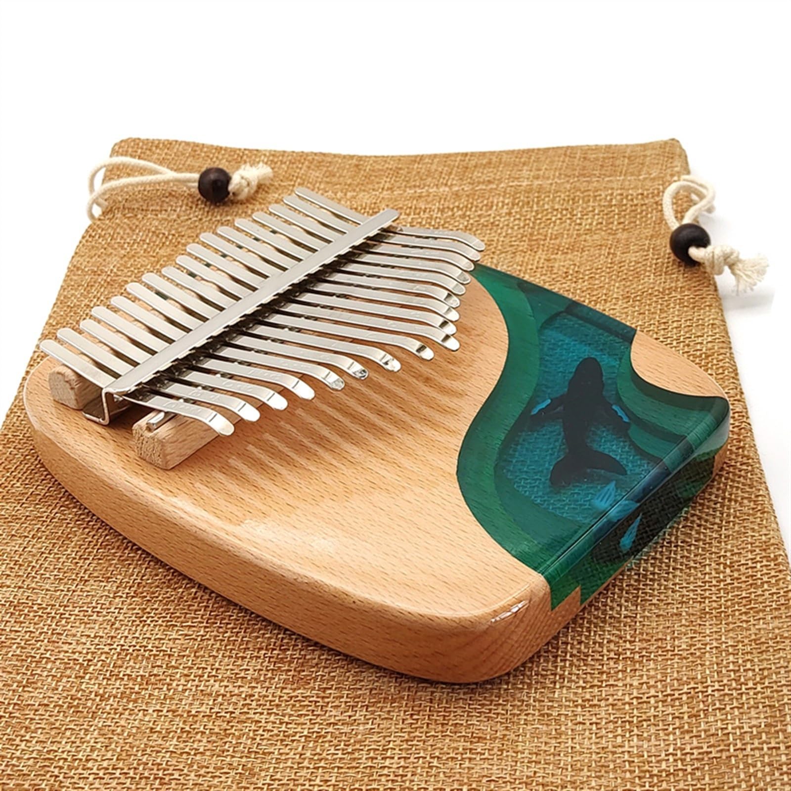 Instrument Muzyczny Kalimba 17-klawiszowy Fortepian Klawiszowy Instrument Muzyczny Z Akcesoriami Kalimba Instrumen