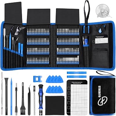 STREBITO Electronics Precision Screwdriver Sets 142-Piece with 120 Bits Magnetic Repair Tool Kit for iPhone, MacBook, Computer, Laptop, PC, Tablet, PS4, Xbox, Nintendo, Game Console