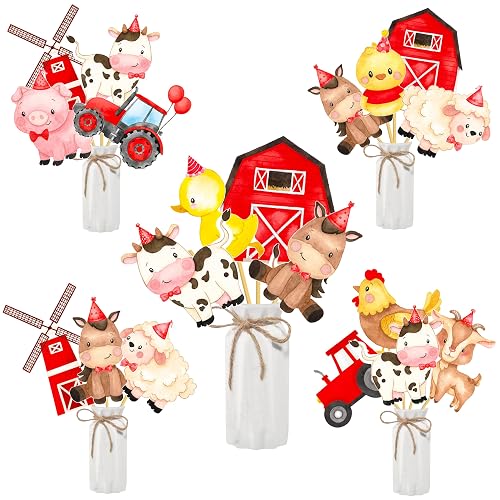 32pcs Farm Animal Centerpiece Sticks Farm Birthday Party Centerpiece Decorations