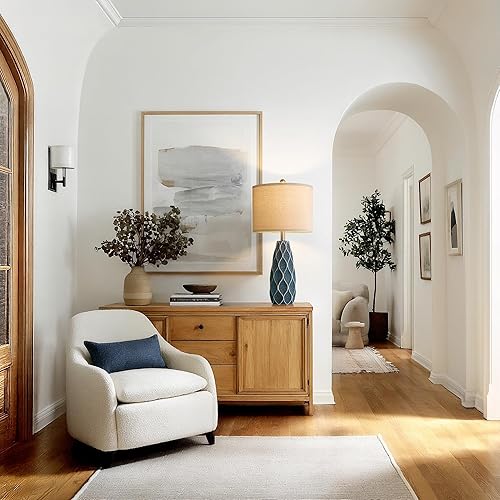 Miniatura 4 de Juego de 2 lámparas de mesa de cerámica de 27.5 pulgadas para sala de estar, dormitorio, lámparas de noche modernas y bohemias, mesita de noche,