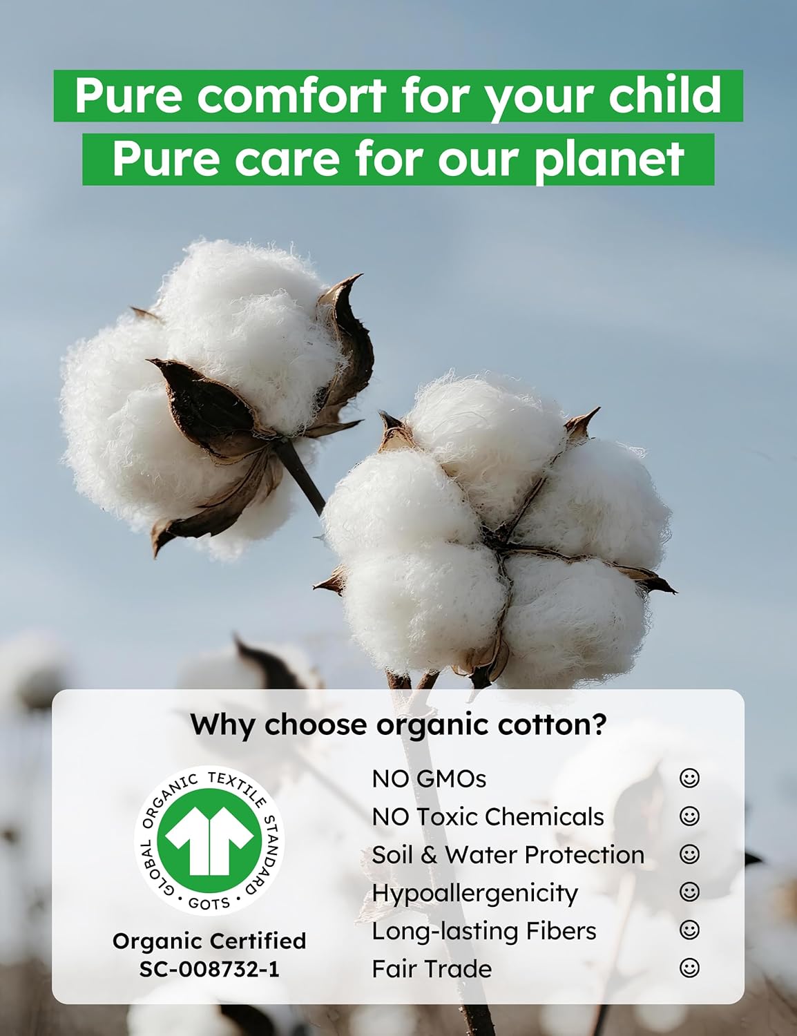 Yoofoss Toddler Pajamas 100% Organic Cotton Girls Boys Pajamas for Kids Fall Winter Snug Fit Long Sleeves Pjs Set - Image 5