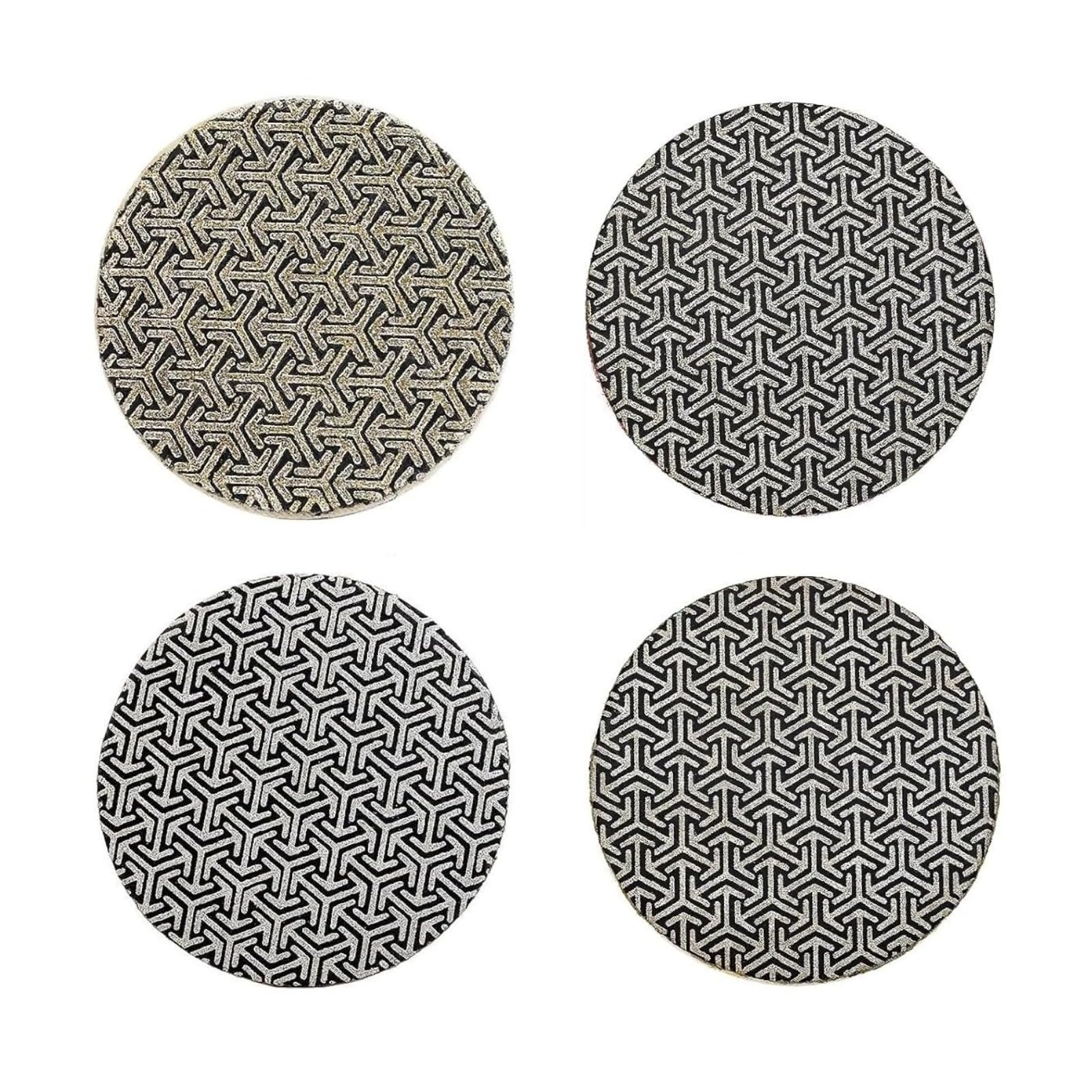 MiJunHD 4PCS Electroplated Diamond Sanding Paper Sheet Pad, 60# 100# 200# 400# Grit 2 inch 50 mm Grinding Sandpaper Pad Hook and Loop Backing for Metal Glass Porcelain Ceramic Hand Polishing Trimming — image 1
