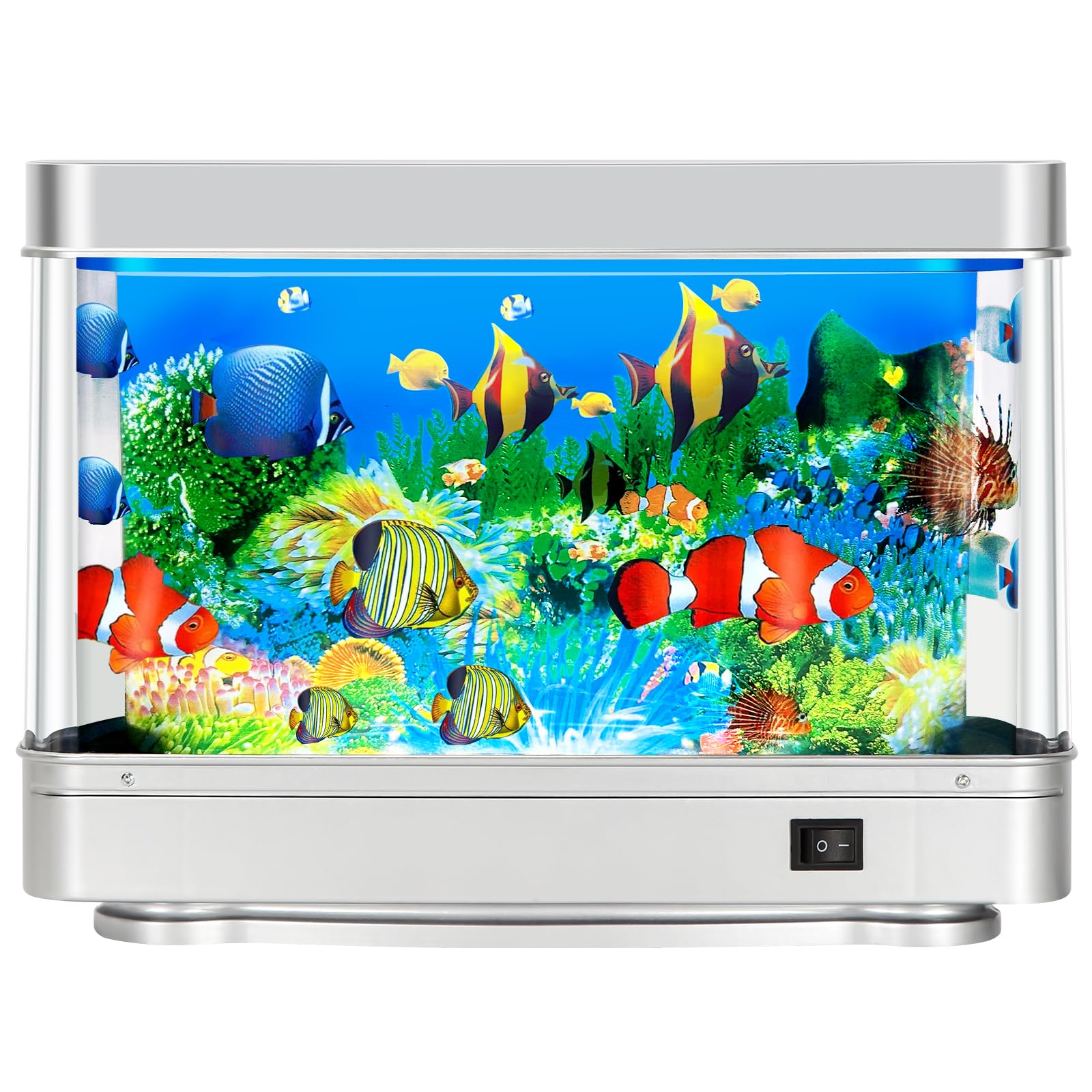Fake Fish Tank, Aquarium Night Light Artificial Moving Fish Decor LED Lamp