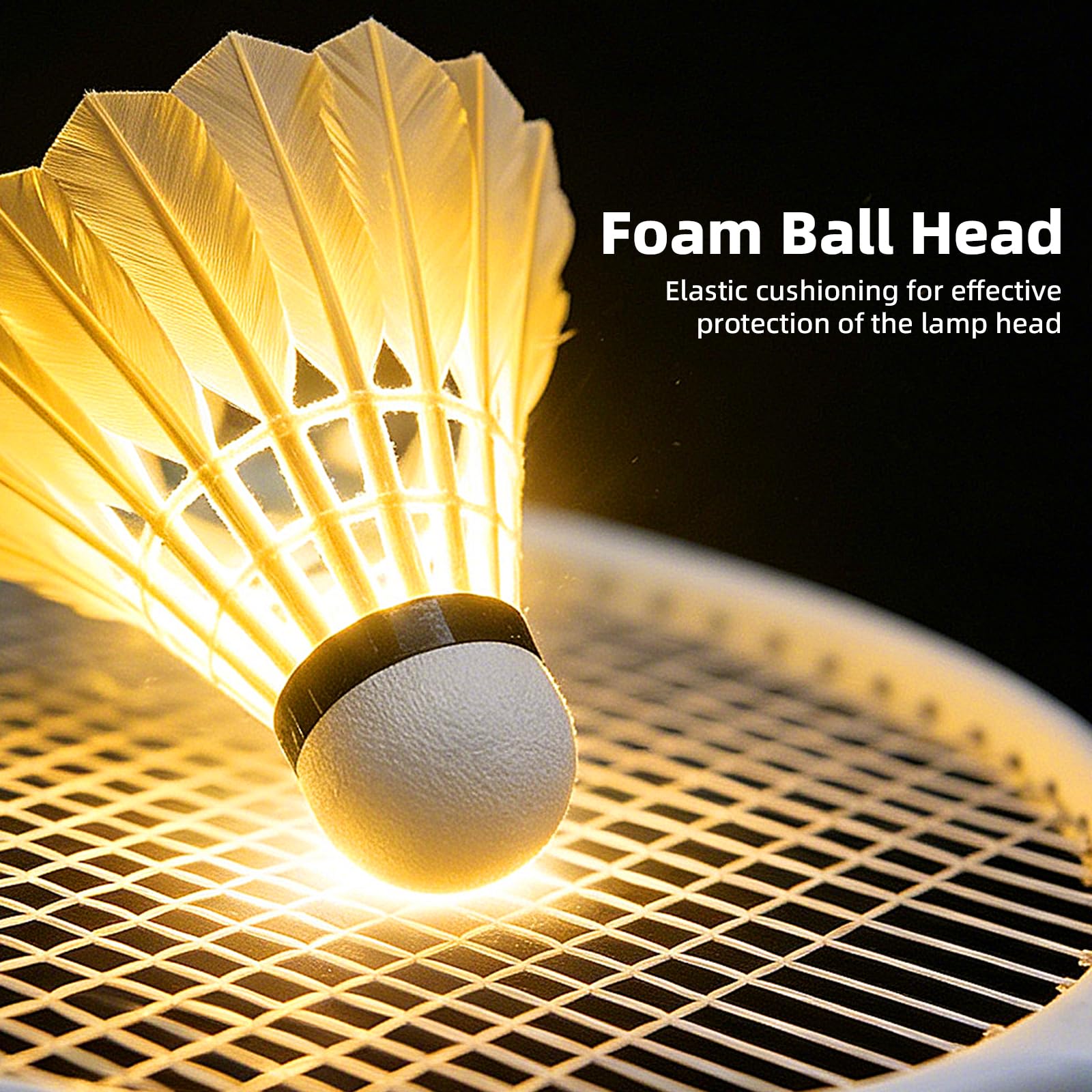 Binnan 4 Piezas Volante Bádminton LED Brillante para Deportes Interior Exterior Duradero